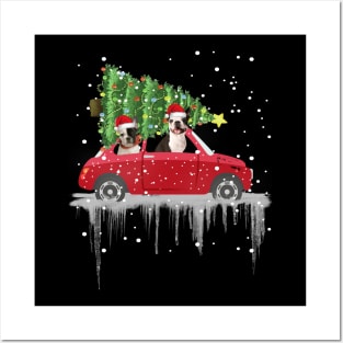 Bully Car Red Truck Christmas Tree Posters and Art